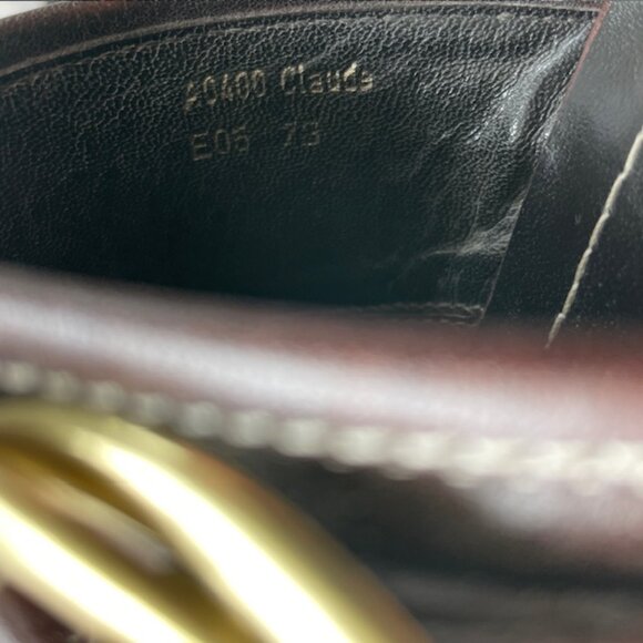 COACH PRE-OWNED CLAUDE #A0400 CHESTNUT BROWN LEATHER MULE SLIDE BOOT HIGH HEEL 7 - Picture 6 of 9